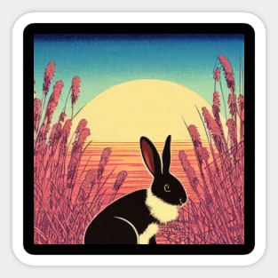 Just A Cute Black Havana Rabbit Sticker